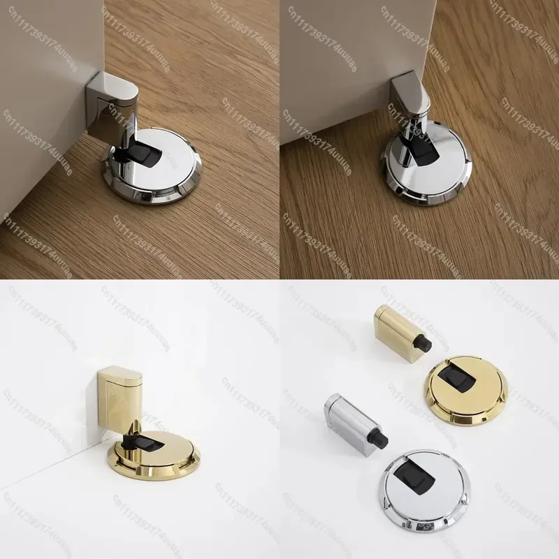 No Drill Windproof Door Stopper Invisible Anti-Collision Holder for Bedroom Bathroom Hidden Doors Home Safety Wall Protector
