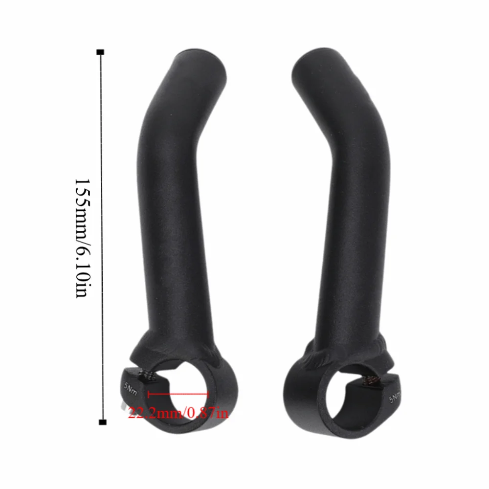 

1 Pair Aluminum Alloy Bike Bar End Lightweight Comfortable Grip Bike Handlebar End Ergonomic Black Bike Bar Extender End