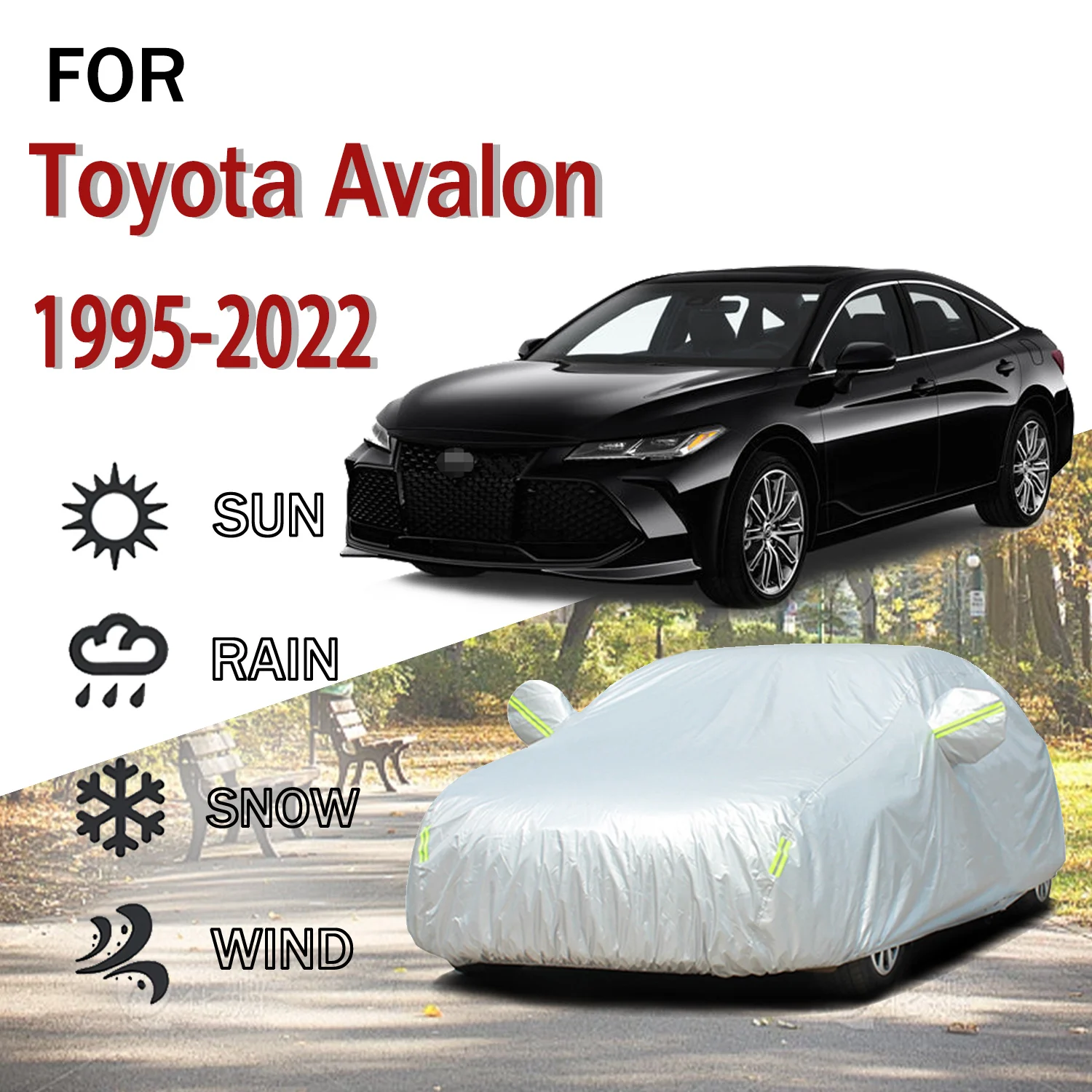 

For Toyota Avalon 1995-2022 Outdoor Protection Full 190T Car Covers Snow Cover Sunshade Dustproof Cover Car Exterior Accessories