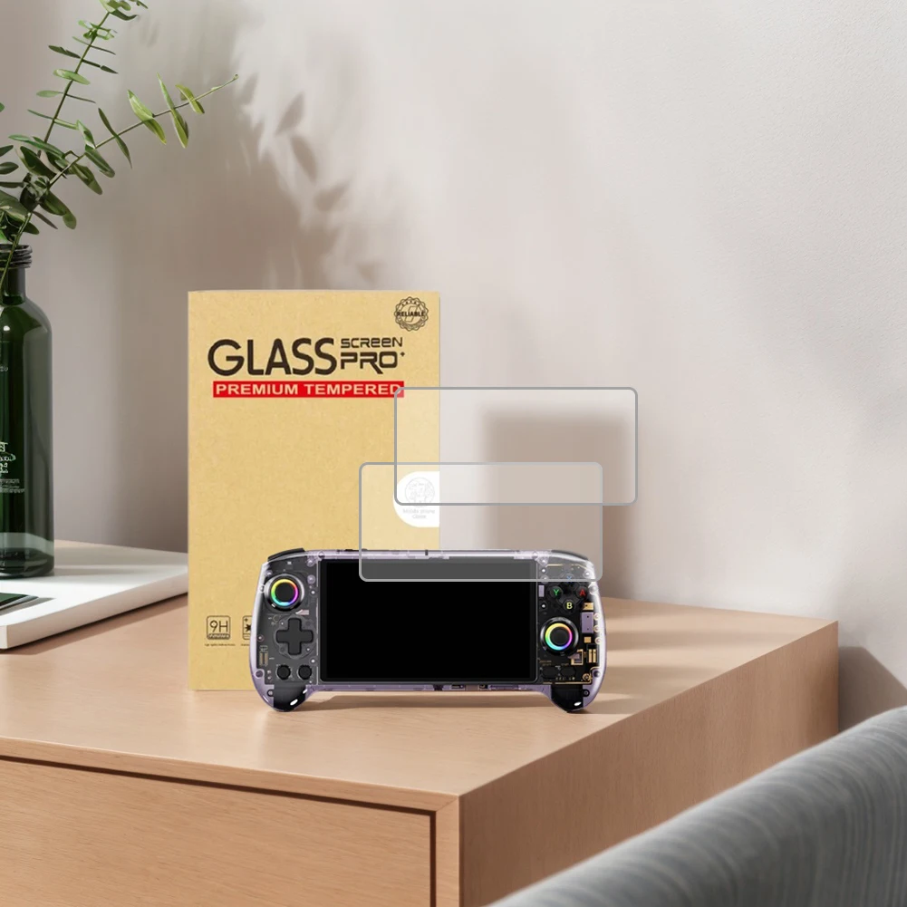 2 قطعة 9H HD الزجاج المقسى المضادة للخدش واقي للشاشة طبقة رقيقة واقية لعبة اكسسوارات ل Anbernic RG557