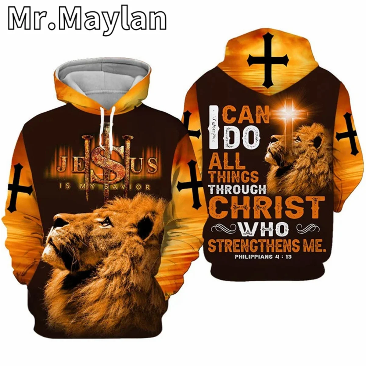 

JESUS AND LION 3D All Over Printed Jacket Men/women Hoodie Unisex Casual Vintage Streetwear Sweatshirt Pullover Sudadera Hombre