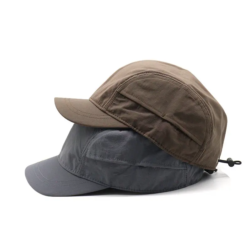 Back Closed Short Brim Baseball Cap, Unisex Workwear Style Duckbill Hat, Retro Closed‑Back Sun Hat for Outdoor Casual Wear