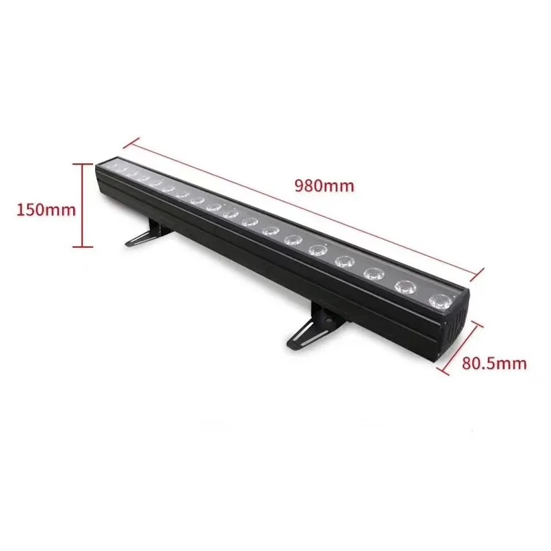Outdoor Linear Led Wall Washer Wall Wash Linear Lights 18*10W IP65 RGBW 4IN1 18pcs Beam Wall Washer Light