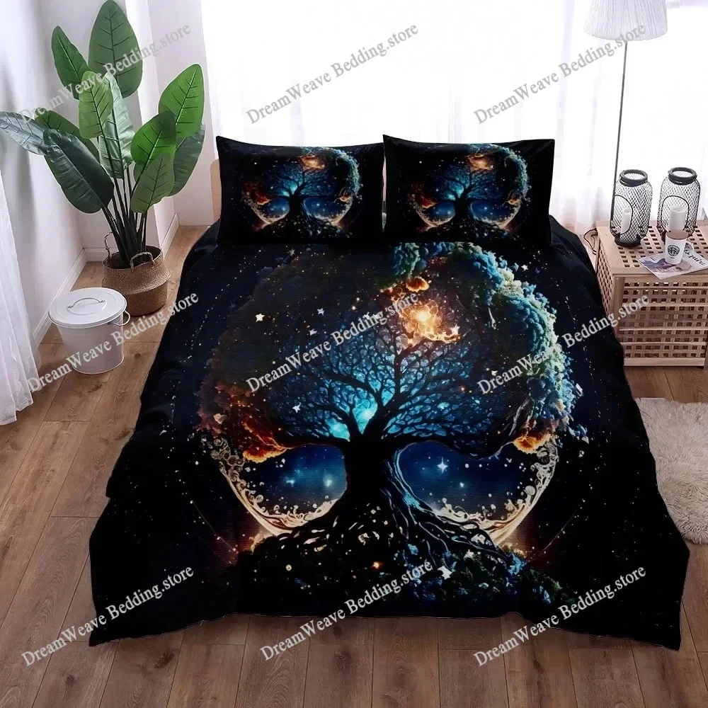 

3D Print Yggdrasil Tree of Life Duvet Cover Set King Queen Double Twin Single Fashion Bedding Set Home Textileextile Luxury Gift