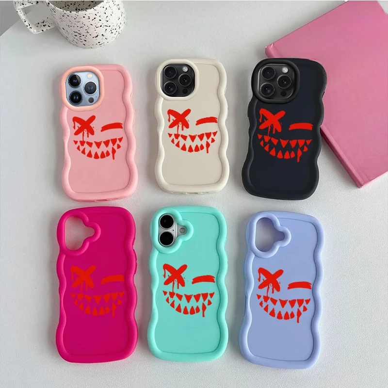 

Monster Fashion Wave Phone Case For iPhone X XR XS SE 4 11 12 13 14 15 16 16E 17 AIR PLUS PRO MAX Soft Cover