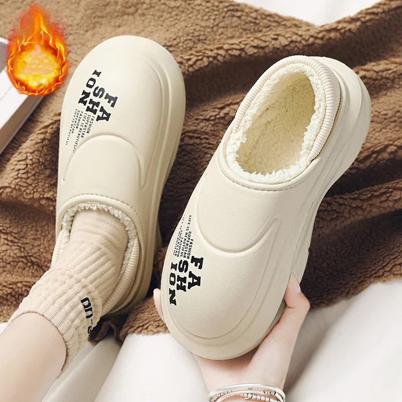 شباشب قطنية دافئة ومغطاة بالكامل، للترفيه في الهواء الطلق، غير قابلة للانزلاق، مقاومة للماء، أحذية قطنية مقاومة للبرد #4