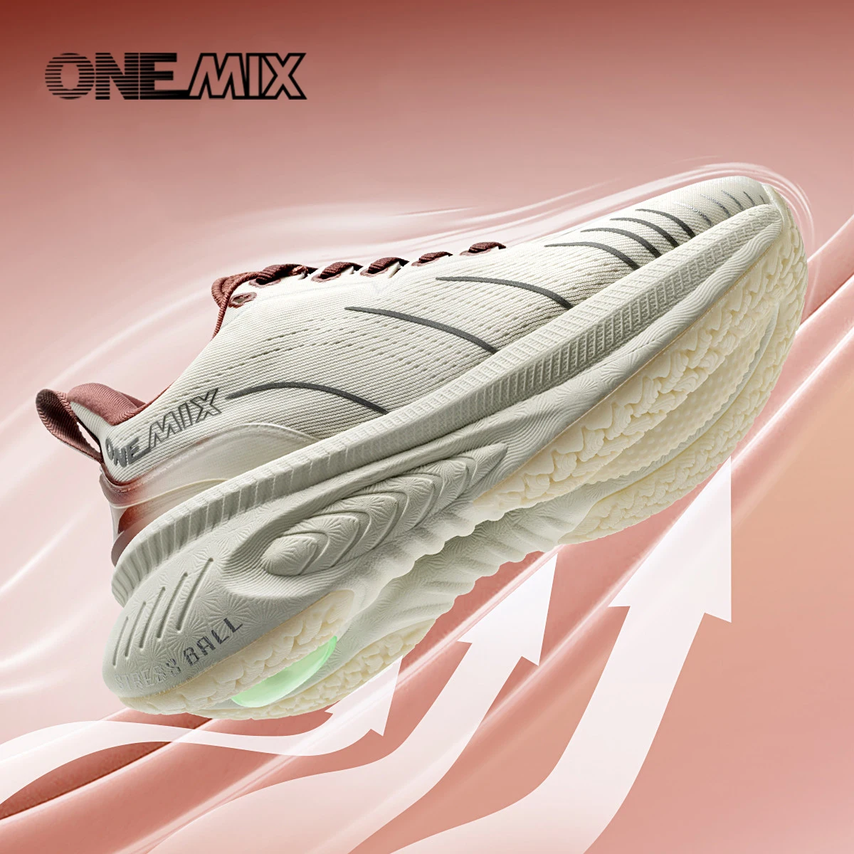 ONEMIX New Running Shoes Men Autumn Winter Thick Soled Sports Shoes Women Skipping Rope Dance Shoes Antislip Outdoor Casual