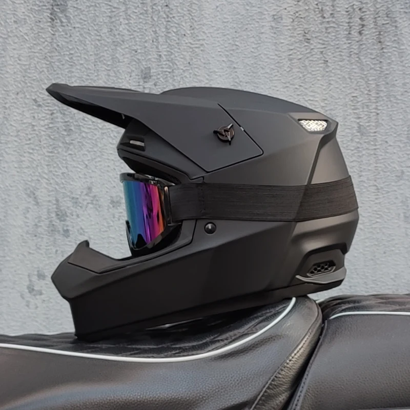 ORZ professional off-road motorcycle helmet, youth off-road full helmet, DOT approved gift of goggles, capacitors de moto