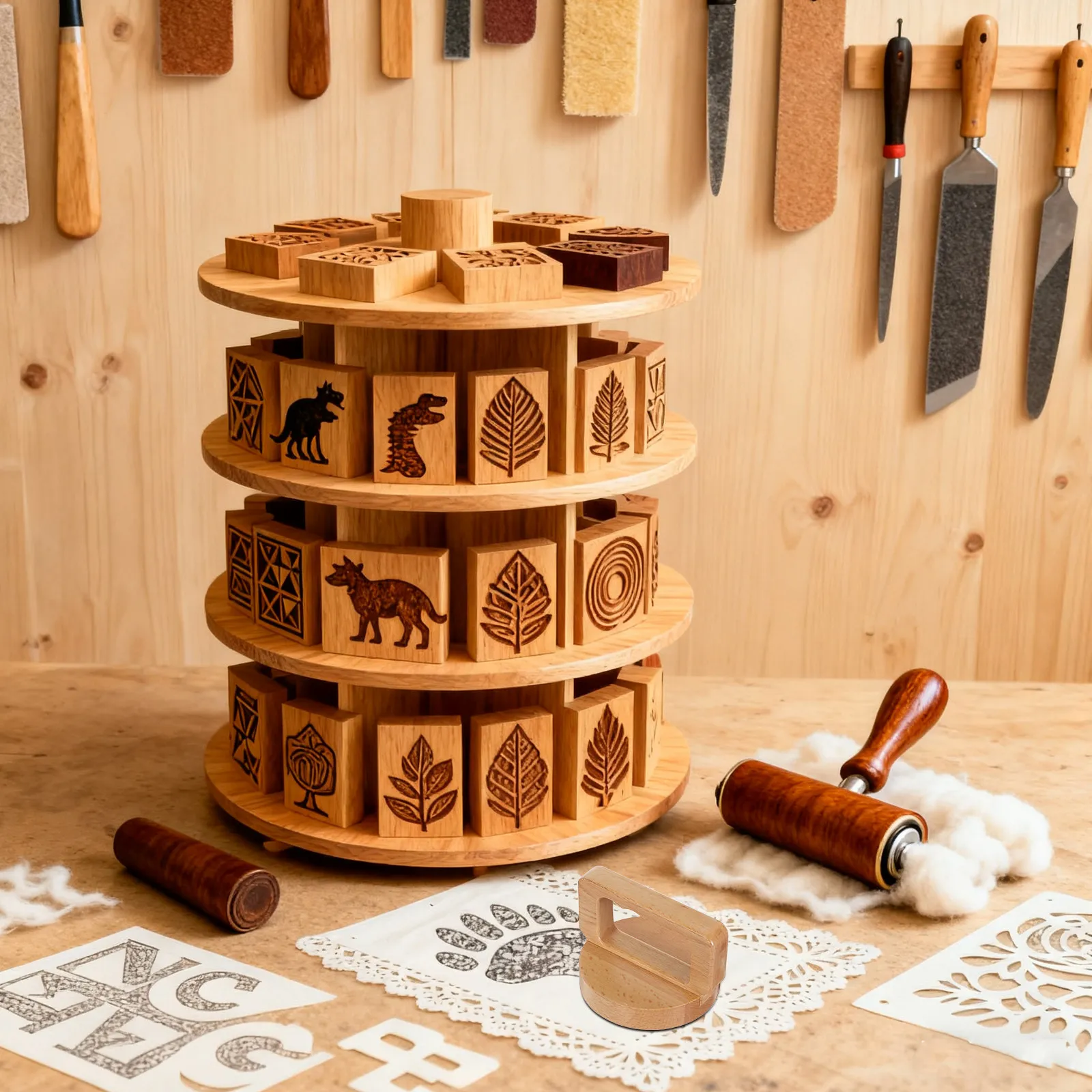 

Деревянный барен с эргономичной ручкой для гравюры, линогравюры, скрапбукинга, рукоделия, штамповки, работы с деревом