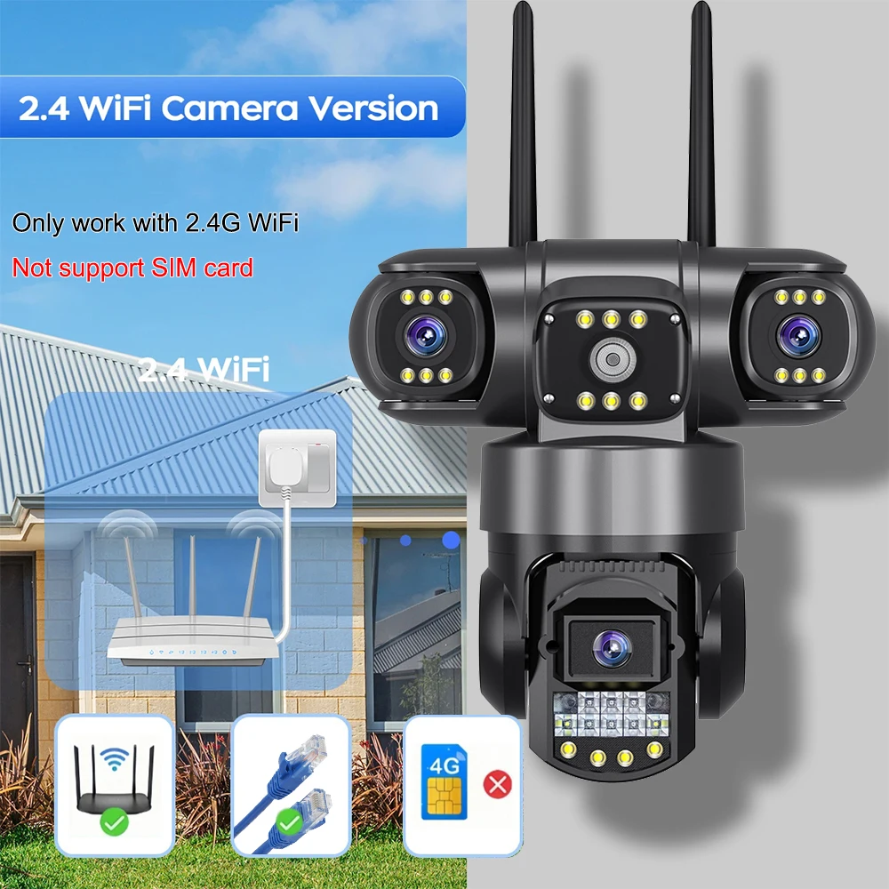WiFi 보안 카메라 블루투스 무선 CCTV 카메라 15MP HD 나이트 비전 야외 방수 2 웨이 오디오 PTZ 비디오 감시