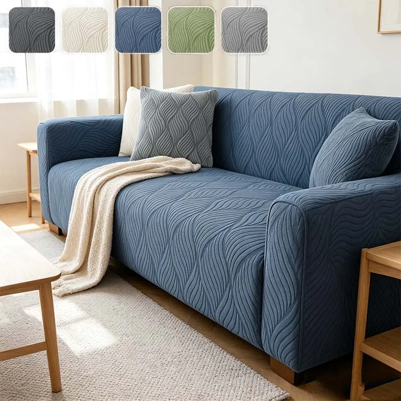 Elastic Non-Slip Couch Protector 360° Full Coverage Jacquard Sofa Cover Washable Furniture Slipcovers for Living Room Office