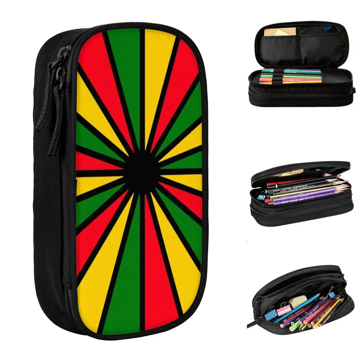 

Jamaica Flag Pencil Case School Pencil Cases Canvas Girls Boys Aesthetic College Pencil Box Stationery Organizer