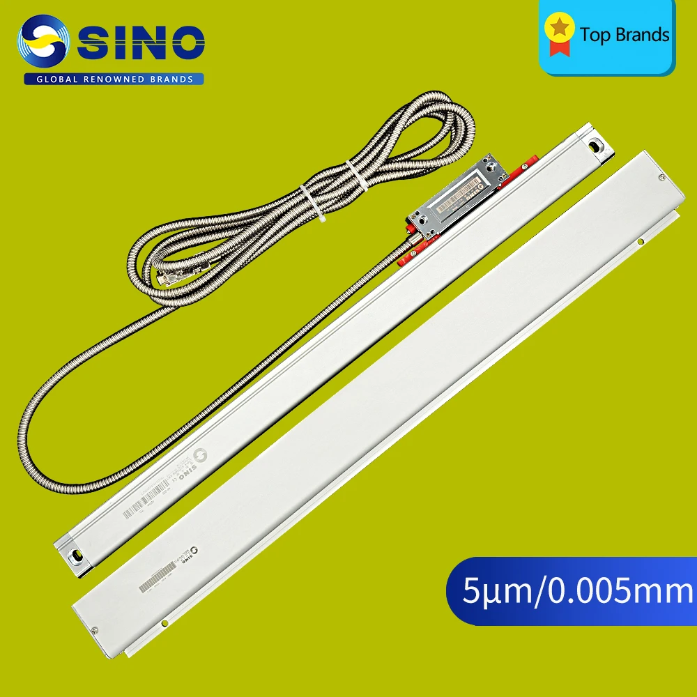 SINO 0.005mm KA-300 Optical Grating Ruler Sensor Linear Scale For DRO Lathe Milling Machine TTL 70mm~ 470mm