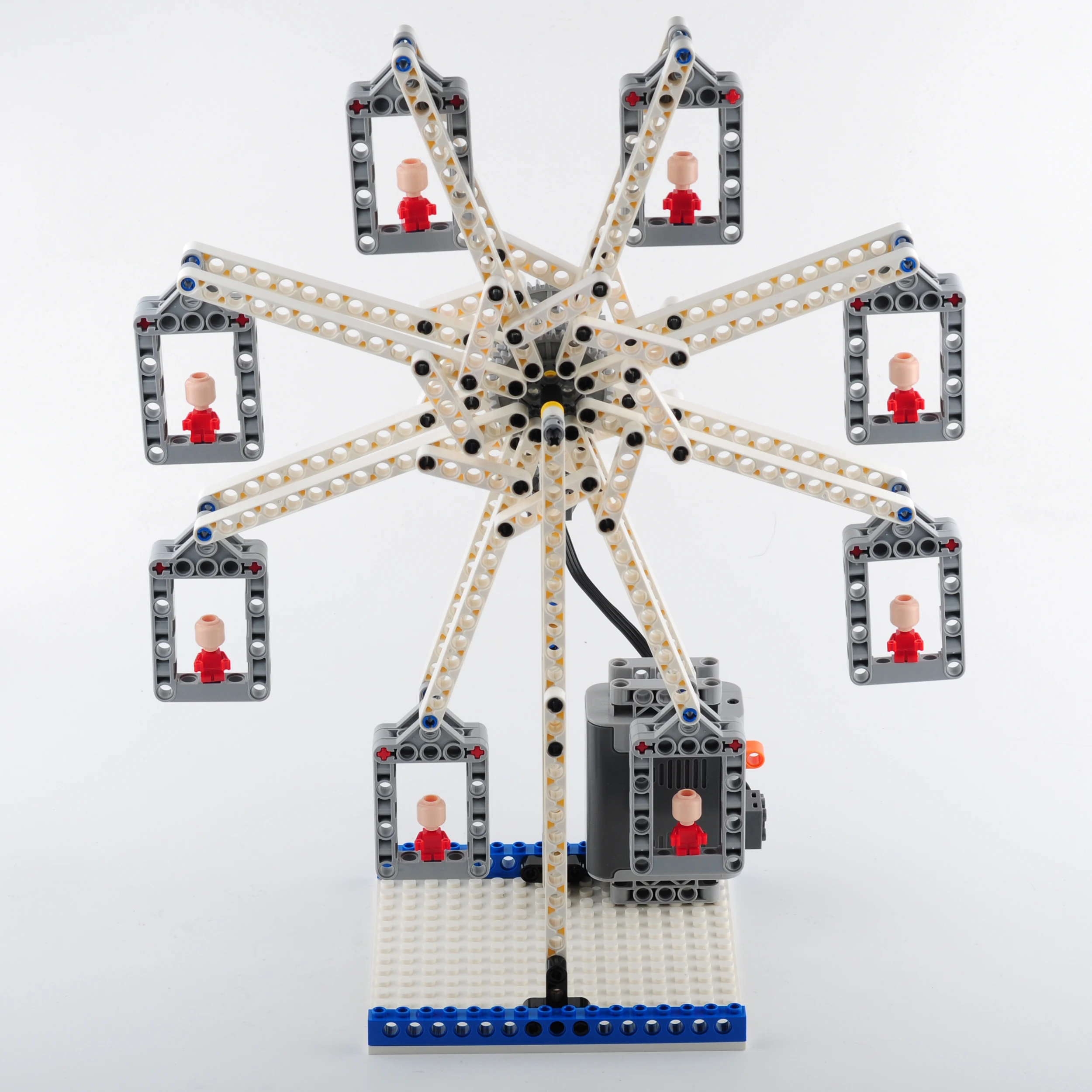

MOC Electric Ferris Wheel Technical Bricks Kit AA Battery Box 8881 M Motor 8883 Power Functons DIY Building Blocks Toy