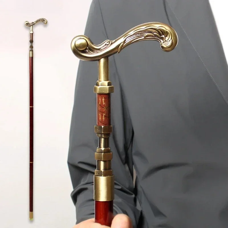 

For 114cm Elegant Handle Red 3-Pieces German Beech Wooden Walking Stick Men Fashionable Walking Canes Women Elegant Walking Stic