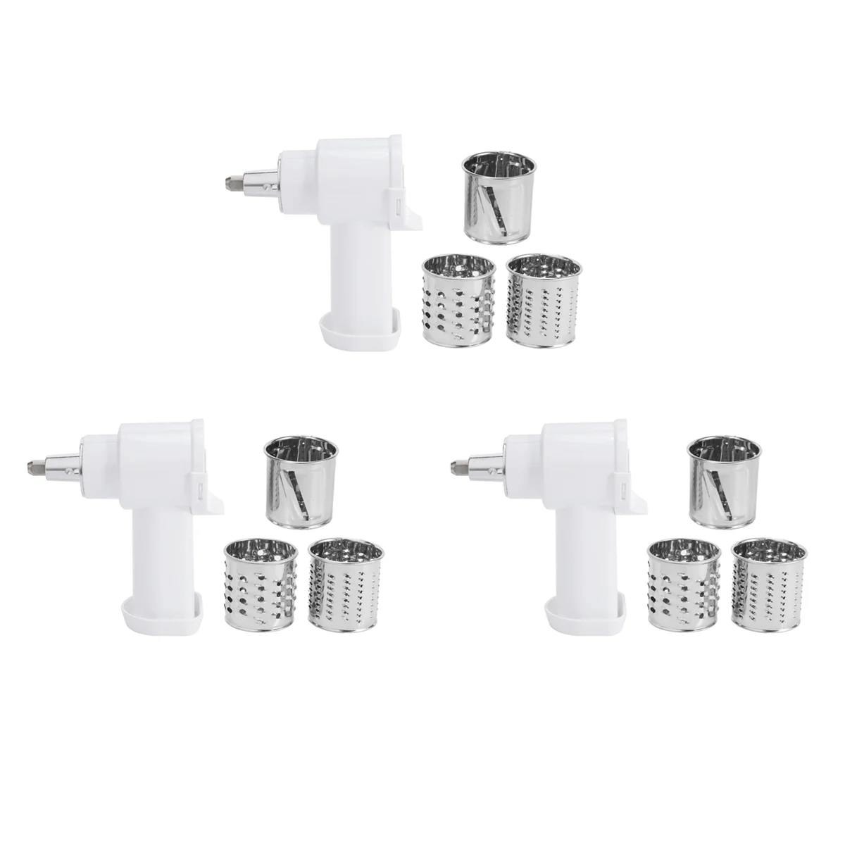 

3X Vegetable Slicer/Shredder/Cheese Grater for Stand Mixer Attachment Slicing Shredding Accessories-T33C