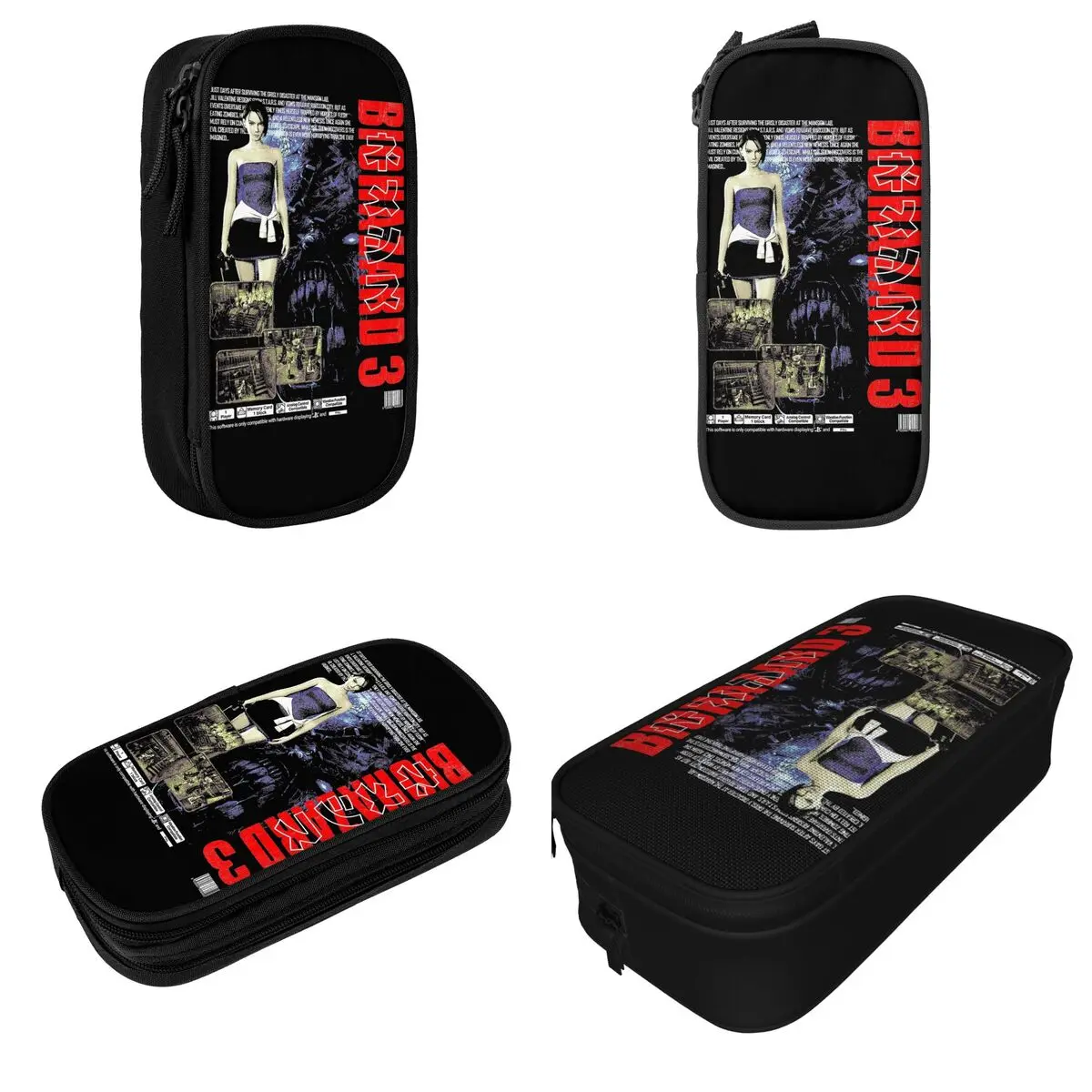 Resident Evils BIOHAZARD 3 Pencil Case Pen Holder Bags for Student Large Storage Students School Gifts Pencil Pouch