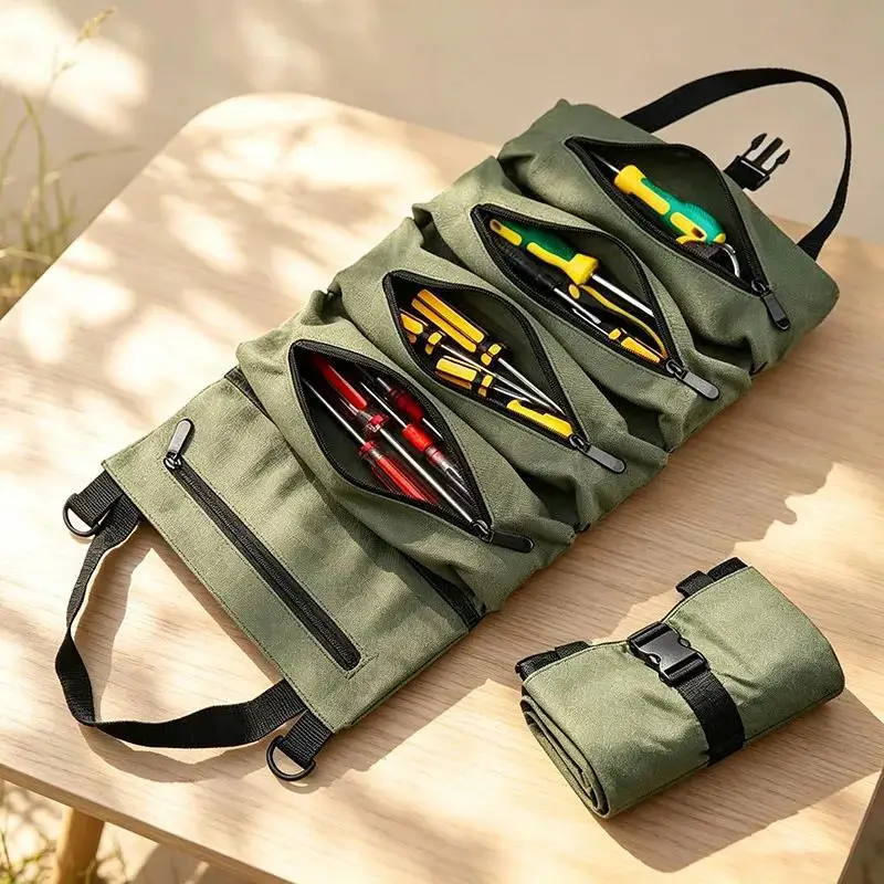 Simple And Compact Format Portable Tool Bag, Multi-Functional Canvas Storage Bag, Portable And Multi-Purpose Hardware Tool Bag
