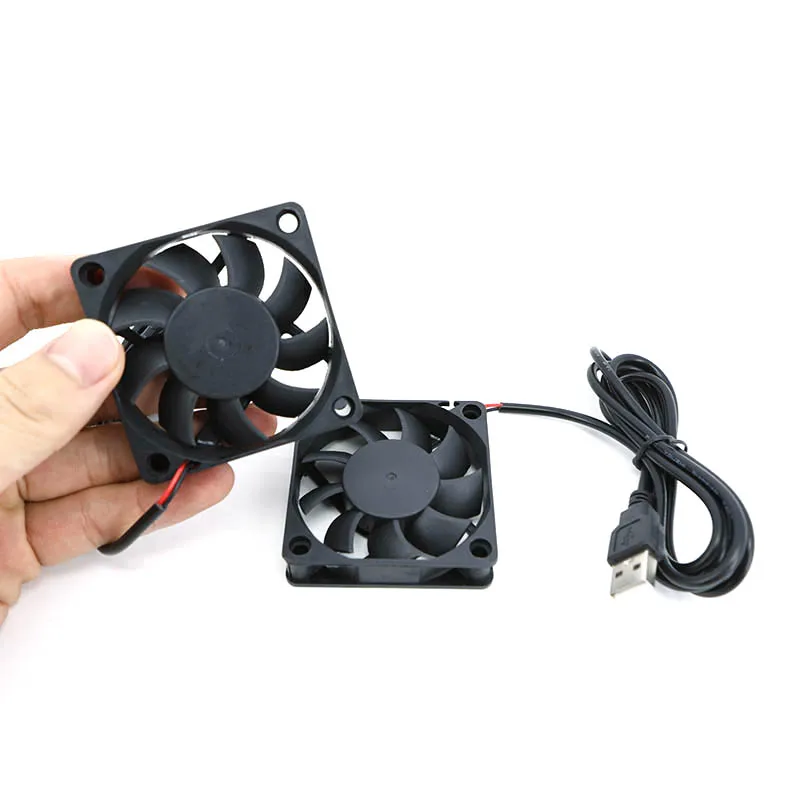 2510 8010 6010 6015 6025 6CM 8CM 60x60x25mm 80x80x10mm Wentylator chłodzący DC 5V USB do obudowy odbiornika DVR Xbox TV Box Router W28 — zdjęcie produktu 4