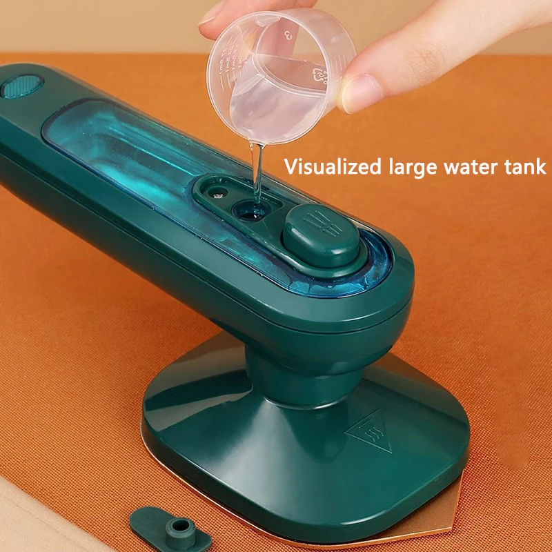 Mini plancha de agua y electricidad Jet, mini plancha de viaje, plancha plegable y giratoria portátil para planchar ropa