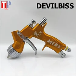 Tpaitlss Spray Gun GTl Pro Painting Gun TE20/T110 1.3mm/1.8mm Nozzle Glod with Mixing Cup Water Based Air Spray Gun Airbrush