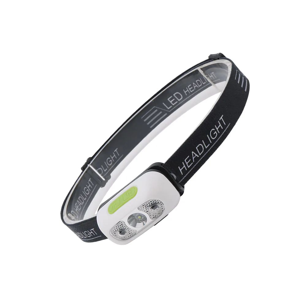 

USB Charging Headlight LED Outdoor Light Visual Warning Rechargeable Waterproof Bike Riding Lamp White Safe Easy