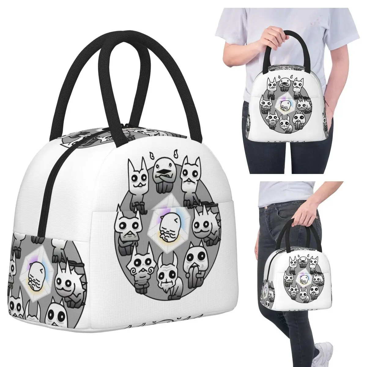 

Battle Cats Nekoluga Mural Lunch Bags Insulated Bento Box Portable Lunch Tote Picnic Bags Thermal Bag for Woman Student School