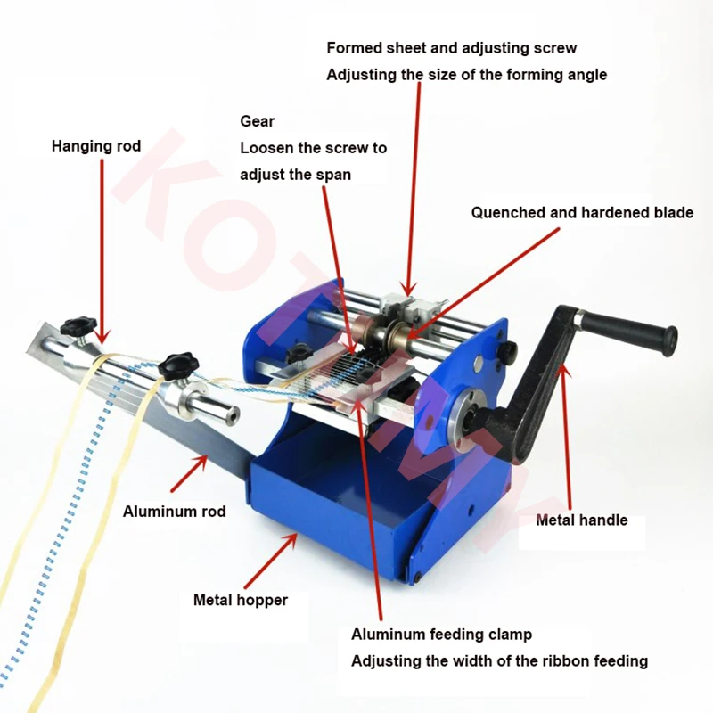 Imagem -04 - Mão Manivela Resistência Forming Machine u f tipo Resistor Axial Chumbo Bend Cut & Form Machine Manual u f tipo Bend Molding Machine