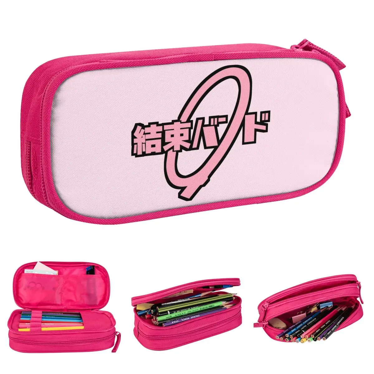 Fashion Bocchi The Rock Pencil Case Anime Pencil Box Pen for Student Large Storage Bags Students School Gifts Stationery