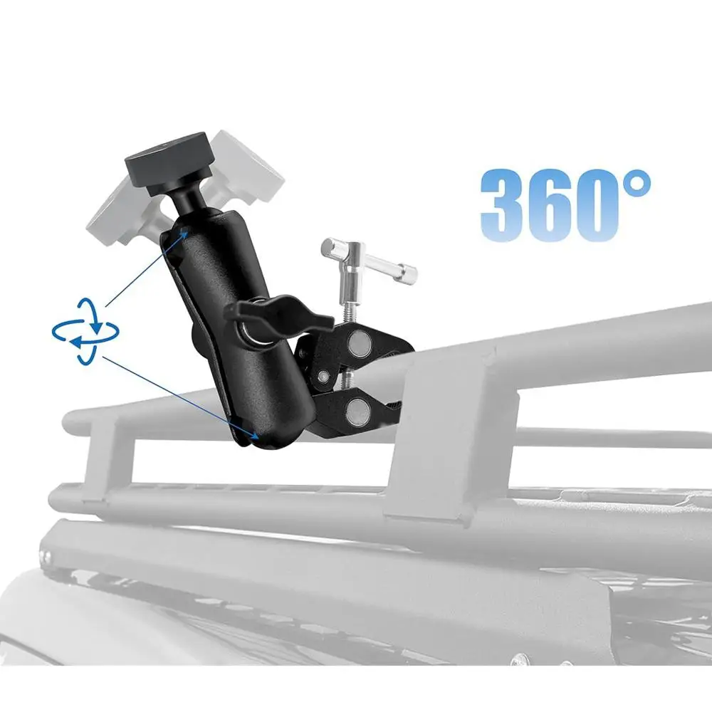 لسلم Starlink Mini RV لـ Starlink Mini Roof Rack Mount مشبك زاوية قابل للتعديل عالميًا مع محول سبائك الألومنيوم