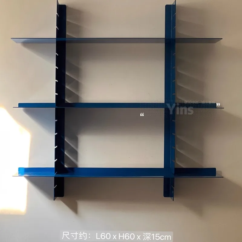 Picture 4: Creative Iron Wall Storage Shelf Bedroom Book Organizer Multifunctional Dopamine Decorative Rack for Toys Collection Home Decor