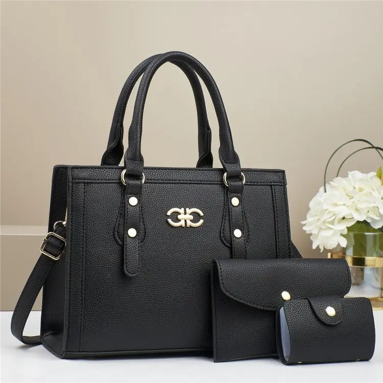 

New Fashion Patchwork 3-Piece Set Mother and Baby Bags, Large Capacity High-Appearance Tote, Versatile Shoulder & Crossbody Bags