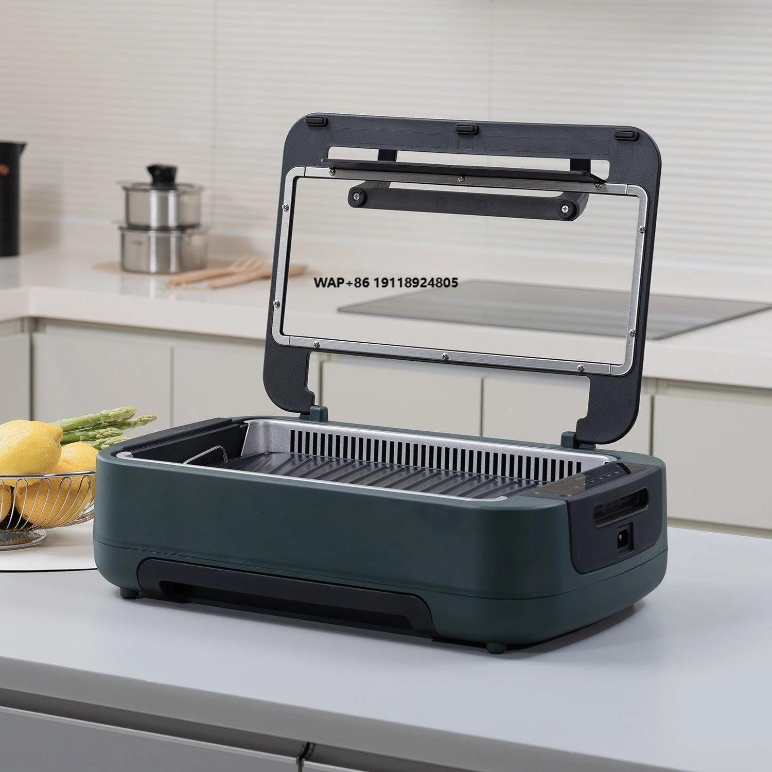 

Direct Mail ANBANG Electric Skewer Grill Machine Oil Suction BBQ Stove Grill Pan Large Size 1200W+