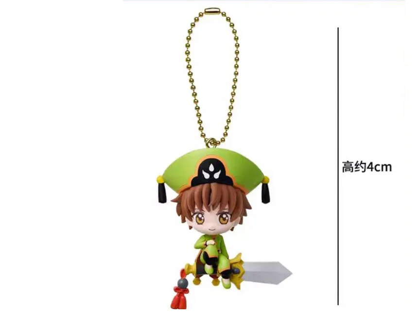 4cm 4 Pçs/lote Em estoque 2025 menor preço japonês original anime figura KINOMOTO SAKURA/LI SYAORAN/KERO figura de ação