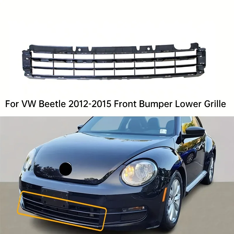 

Fit for VW Beetle 2012-2015 Front Bumper Lower Grille Grill Chrome Trim Middle Air Intake Ventilation Grille Automobile Parts