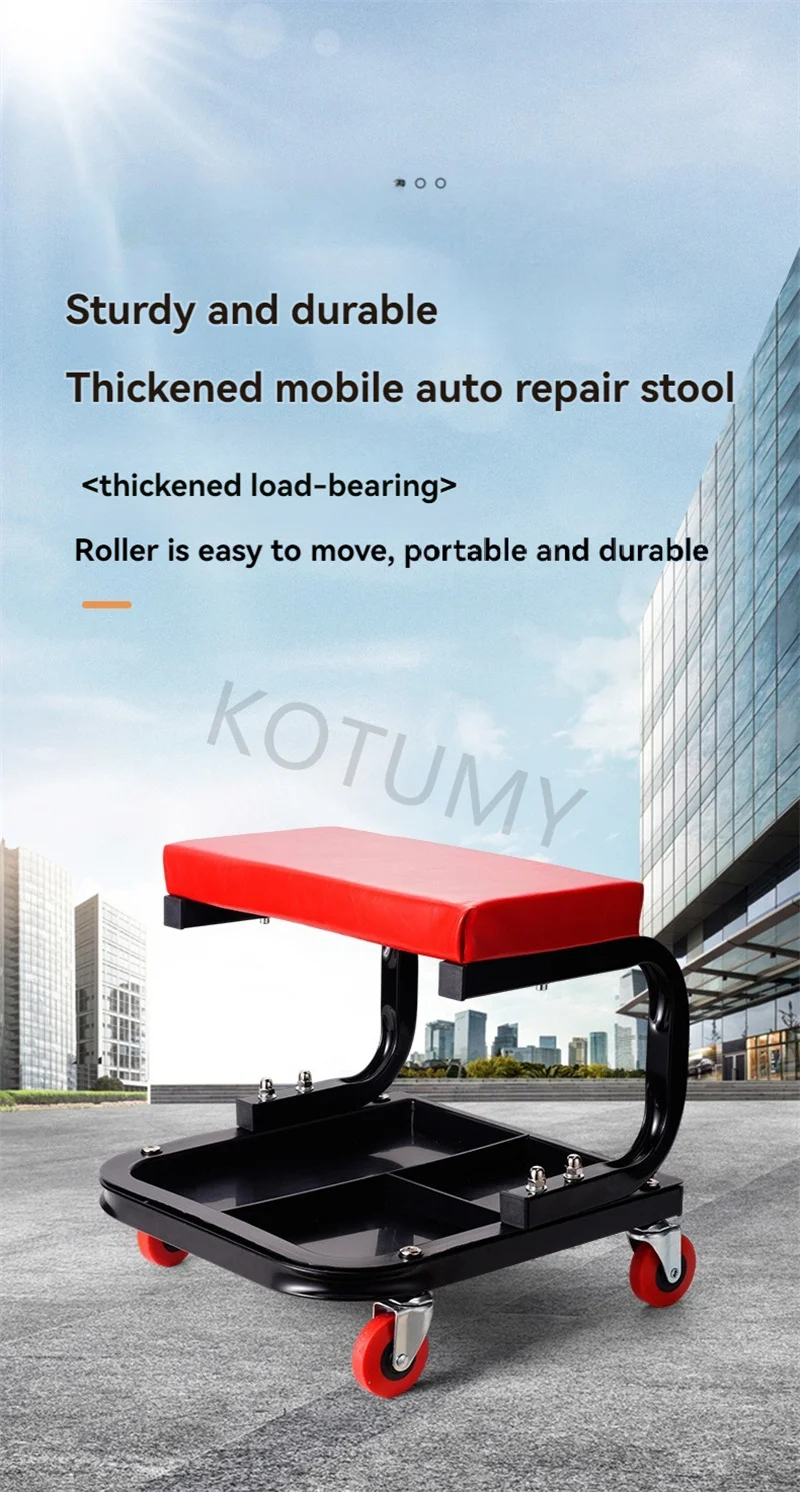 U Shape Mechanic Stool Comfort Support For Home Garage Auto Chassis Inspection Vehicle Maintenance Daily Under Car Repair Works