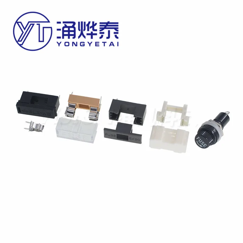 

YYT Fuse holder 5X20 BLX-A BF-013 type fuse clamp/box FUSE transparent cover/white fuse holder Temperature resistance