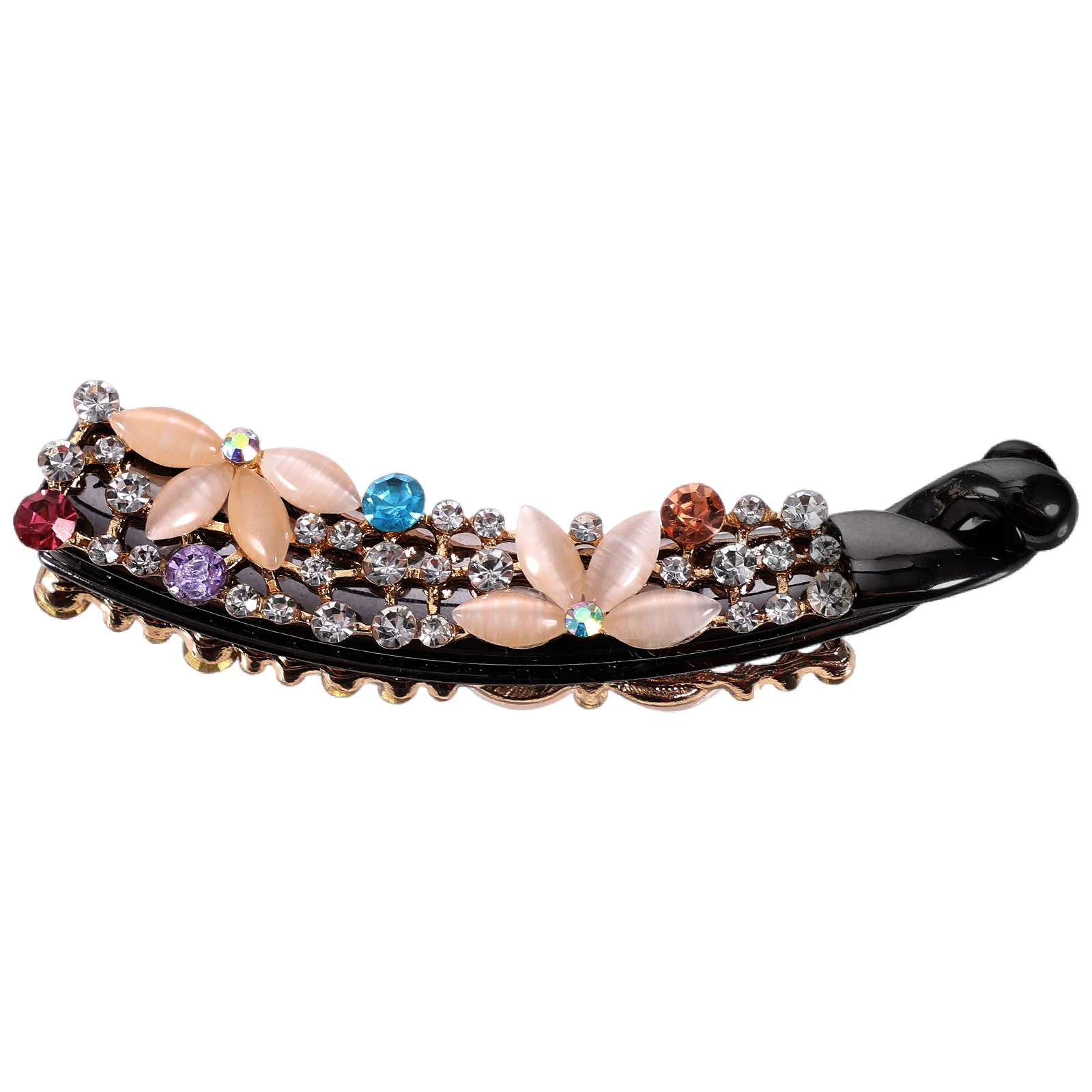 

Hair Banana Clips For Women Hair Clip Comb for Curly Rhinestone Banana Hairpins Opal Clips Rhinestones Accessories Women