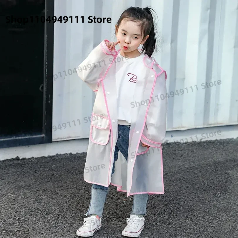 

Kids Raincoat Cartoon Cute Rainwear Household Goods Children's Waterproof Poncho Transparent Travel Rain Coat EVA
