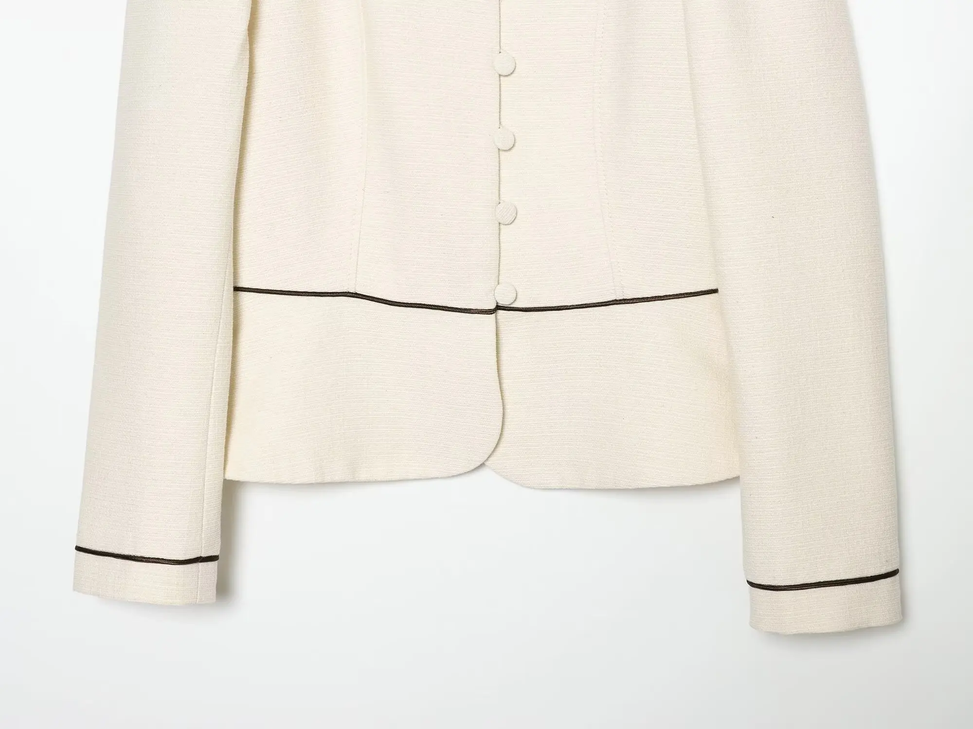 KONDALA Eleganter Schicker Schlanker Damen-Blazer 2026 Trendige Kontrastfarben Verzierte Knöpfe Blazer Damen Streetstyle Pendler-Blazer – Detail 10
