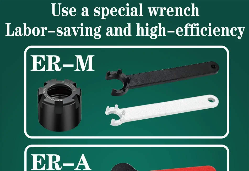 GDR ER8A ER11A ER16A ER16M ER20M ER20A ER25A ER25UM ER32A ER32UM ER40UM Spannzangen- und Werkzeughalterhalterung Werkzeugverlängerungsstange – Detail 6