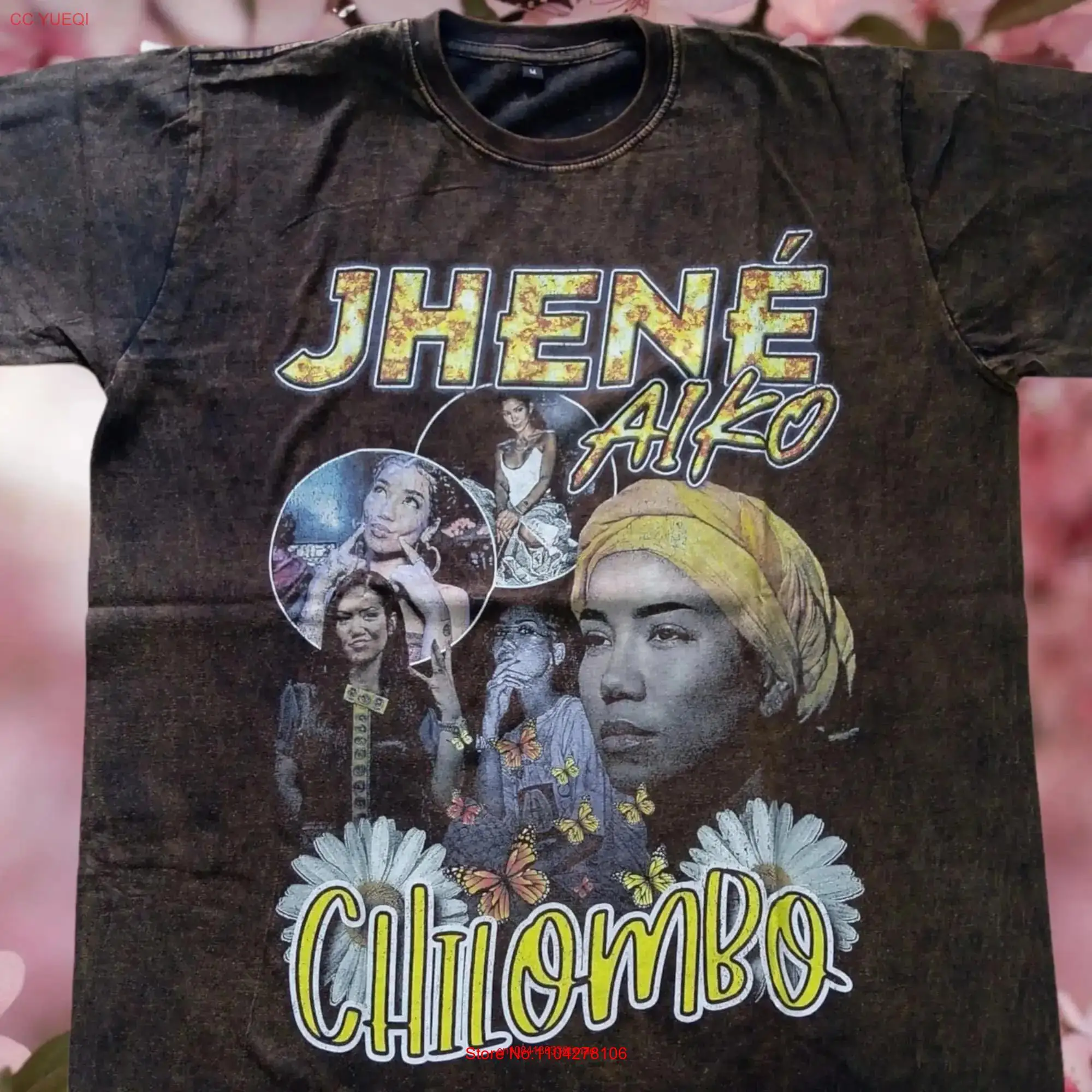 Vintage Wash Jhene Aiko Chilombo T shirt 90s Retro Queen Of RNB long or short sleeves