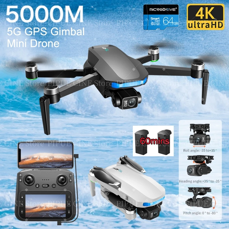 S-X1 Mini Drone 8K Professional with Screen 3-Axis Gimbal GPS Dron 4K HD EIS Cameras Aerial 5G Brushless FPV RC Quadcopter 5KM