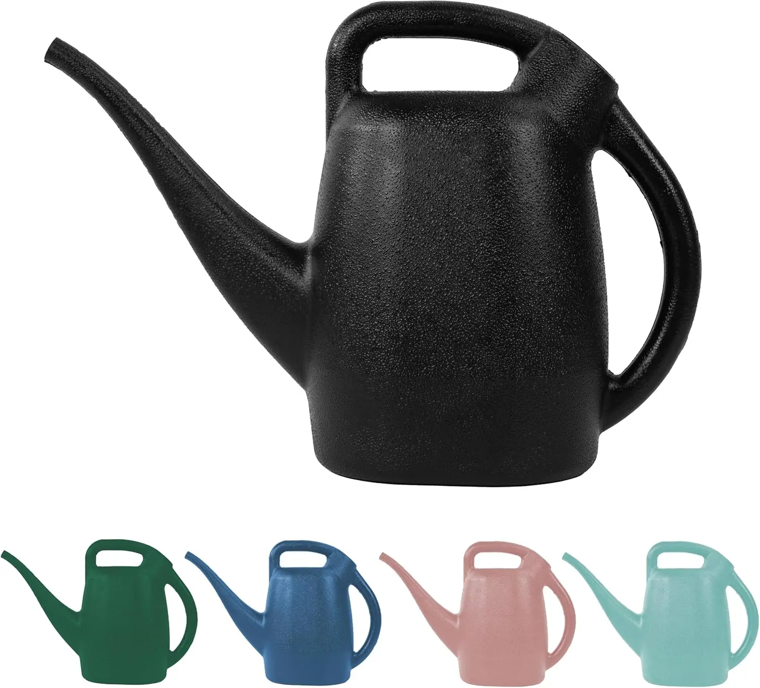 

1/2 Gallon Watering Can for Indoor and Outdoor Plants, Lightweight Poly with Two Handles, Black