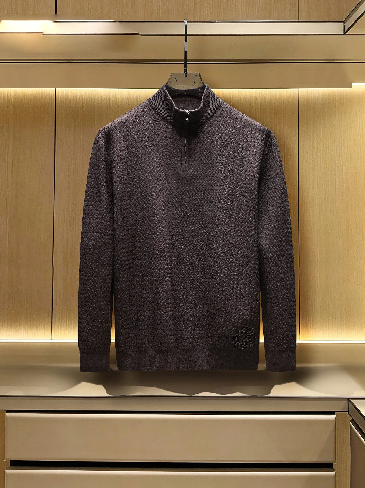 SIJITONGDA 2026 Men's Autumn/Winter New Cotton Material Long Sleeve Sweater, Soft and Comfortable Upper Body Size M-3XL