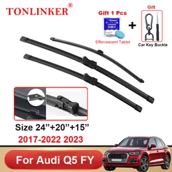 TONLINKER Car Wiper Blades For Audi Q5 FY SUV 2017-2020 2021 2022 2023 Car Accessories Front Rear Windscreen Wiper Blade Brushes