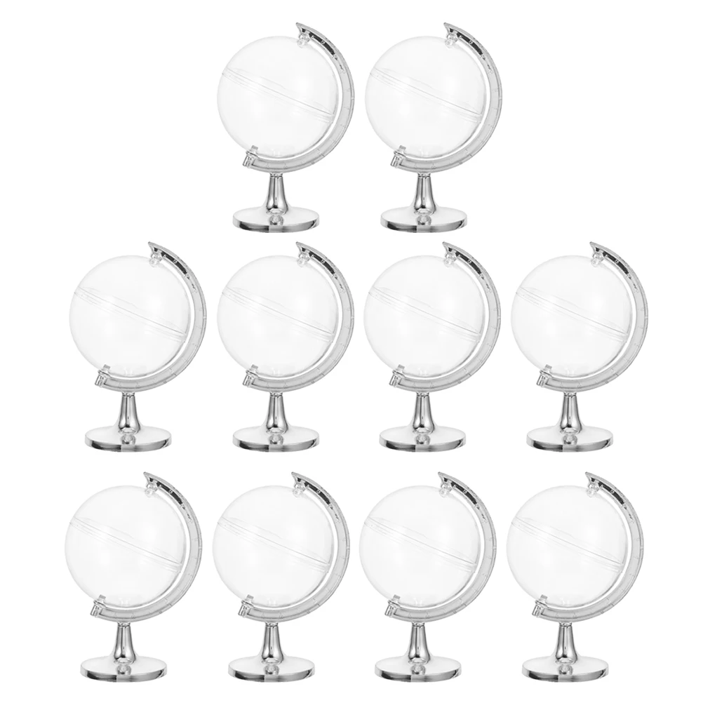 

13 Pcs Globe C Clear Sugar Bowl Lid Mini Plastic Boxes for Party Decorations Wedding Favors Kids Gifts Dessert Containers