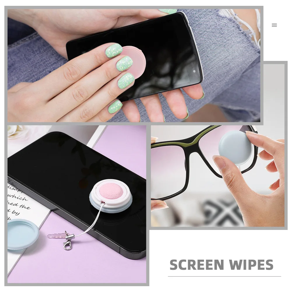 

6Pcs Round Screen Cleaning Cloths Professional Grade Wipe for Camera Lens Computer Tablet Easy Carry Scratch Resistant Digital