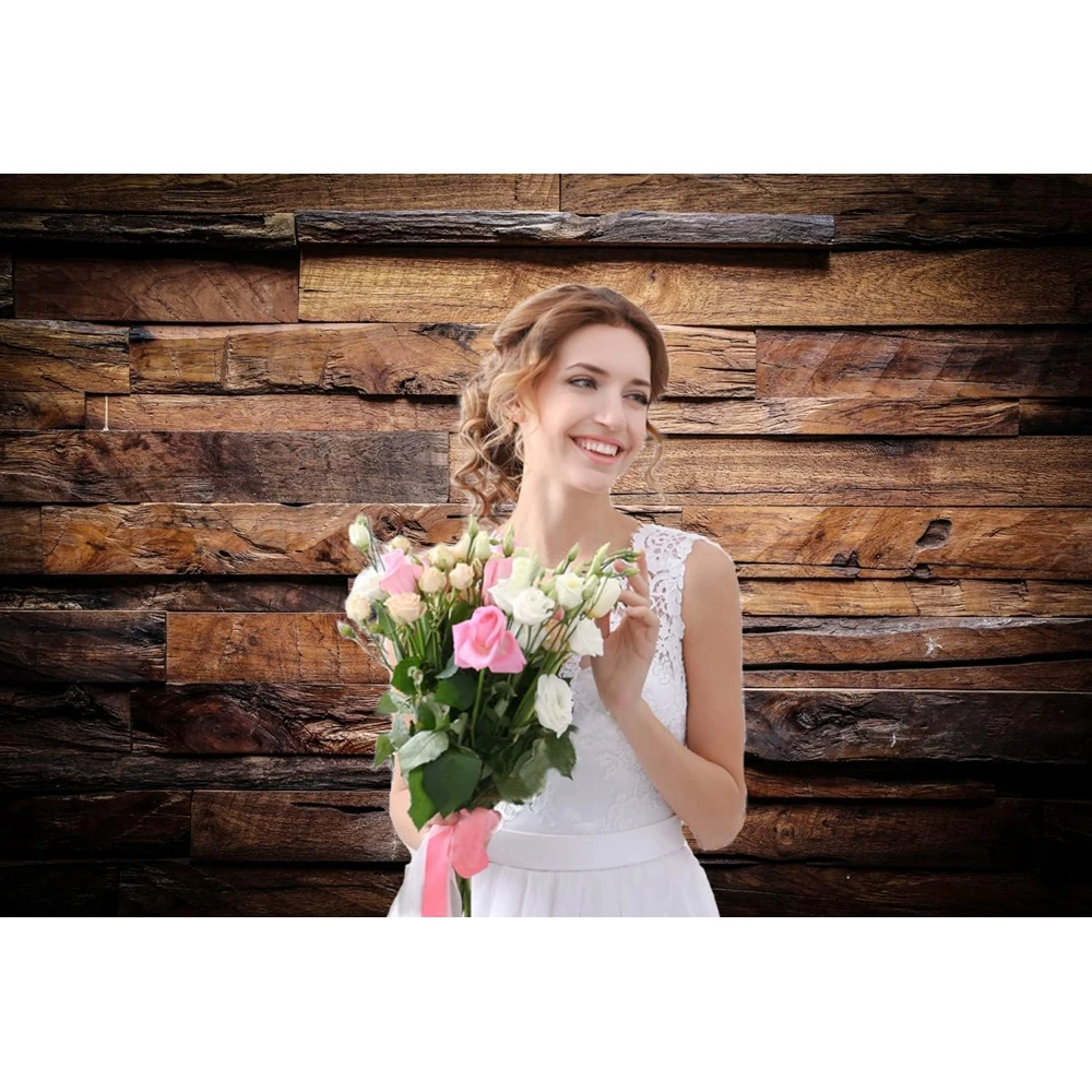 Latar belakang kayu fotografi emas berkilau putih coklat papan kayu abstrak Baby Shower pernikahan pesta ulang tahun dekorasi latar belakang