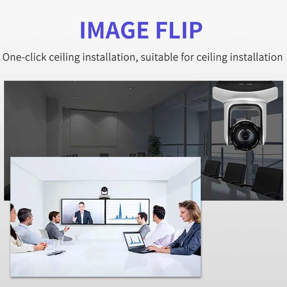 4K Conference PTZ Camera 12/20X 60fps Live Streaming LAN USB3.0 HDMI for Business Meeting Church Broadcast Youtube
